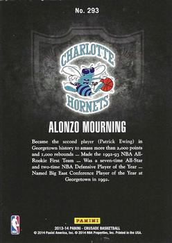 2013-14 Panini Crusade - Crusade Blue #293 Alonzo Mourning Back