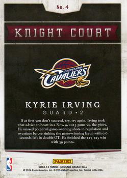 2013-14 Panini Crusade - Knight Court #4 Kyrie Irving Back