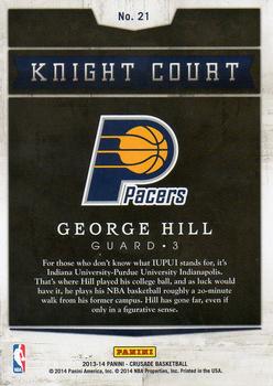 2013-14 Panini Crusade - Knight Court #21 George Hill Back