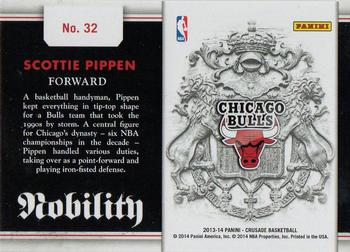 2013-14 Panini Crusade - Nobility Silver #32 Scottie Pippen Back