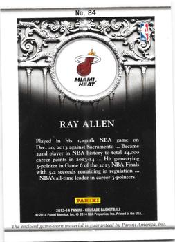 2013-14 Panini Crusade - Quest Memorabilia #84 Ray Allen Back