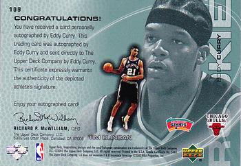 2001-02 Upper Deck Inspirations #109 Eddy Curry / Tim Duncan Back