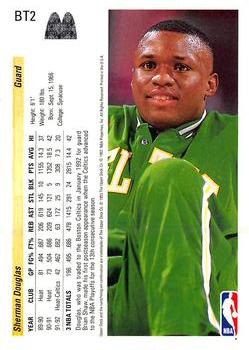 1992-93 Upper Deck McDonald's - Boston Celtics #BT2 Sherman Douglas Back