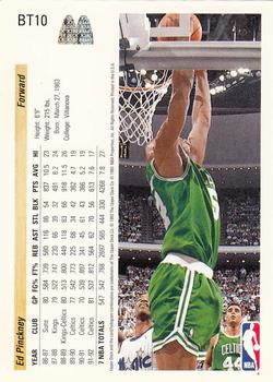 1992-93 Upper Deck McDonald's - Boston Celtics #BT10 Ed Pinckney Back