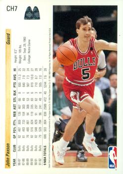 1992-93 Upper Deck McDonald's - Chicago Bulls #CH7 John Paxson Back