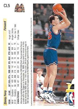 1992-93 Upper Deck McDonald's - Cleveland Cavaliers #CL5 Danny Ferry Back