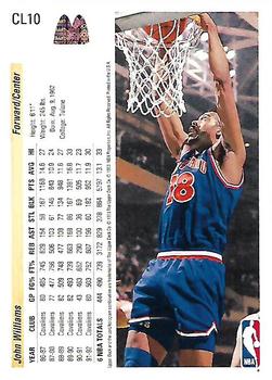 1992-93 Upper Deck McDonald's - Cleveland Cavaliers #CL10 John Williams Back