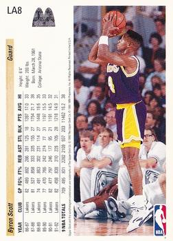 1992-93 Upper Deck McDonald's - Los Angeles Lakers #LA8 Byron Scott Back