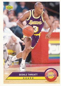 1992-93 Upper Deck McDonald's - Los Angeles Lakers #LA9 Sedale Threatt Front