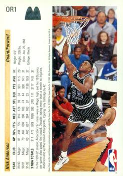 1992-93 Upper Deck McDonald's - Orlando Magic #OR1 Nick Anderson Back