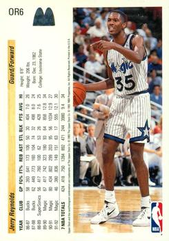 1992-93 Upper Deck McDonald's - Orlando Magic #OR6 Jerry Reynolds Back
