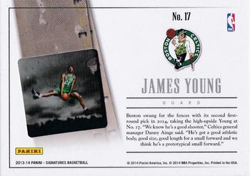 2013-14 Panini Signatures - '14 Draft X-Change #17 James Young Back