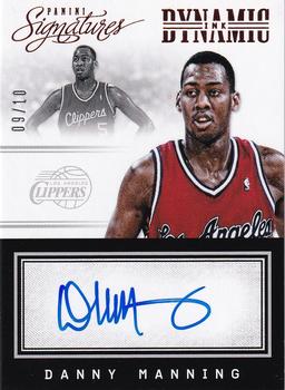 2013-14 Panini Signatures - Dynamic Ink Red #1 Danny Manning Front