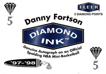 1997-98 Fleer - Diamond Ink 5 Points #NNO Danny Fortson Front