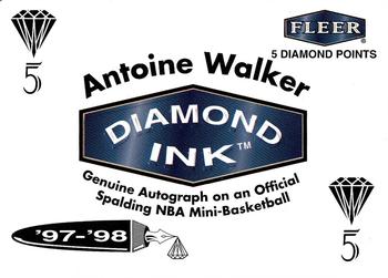1997-98 Fleer - Diamond Ink 5 Points #NNO Antoine Walker Front
