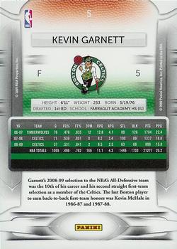 2009-10 Panini Prestige #5 Kevin Garnett Back