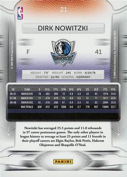 2009-10 Panini Prestige #21 Dirk Nowitzki Back