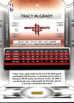 2009-10 Panini Prestige #35 Tracy McGrady Back