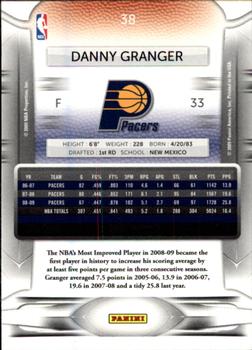 2009-10 Panini Prestige #38 Danny Granger Back