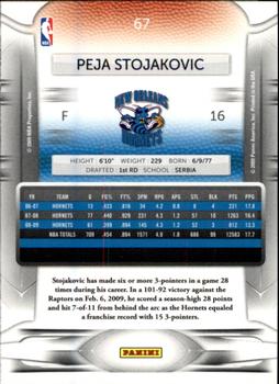 2009-10 Panini Prestige #67 Peja Stojakovic Back