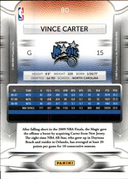 2009-10 Panini Prestige #80 Vince Carter Back