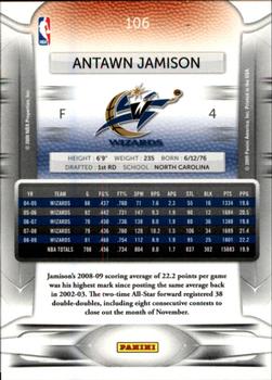 2009-10 Panini Prestige #106 Antawn Jamison Back