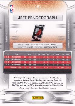 2009-10 Panini Prestige #181 Jeff Pendergraph Back