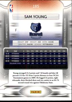 2009-10 Panini Prestige #185 Sam Young Back