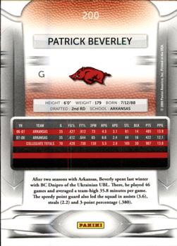 2009-10 Panini Prestige #200 Patrick Beverley Back