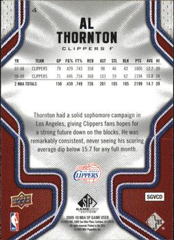 2009-10 SP Game Used #4 Al Thornton Back