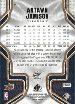 2009-10 SP Game Used #9 Antawn Jamison Back