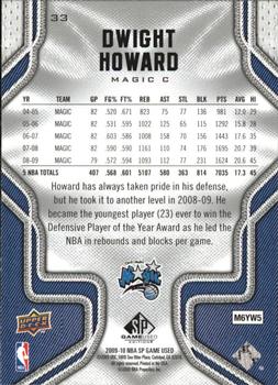 2009-10 SP Game Used #33 Dwight Howard Back