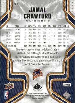 2009-10 SP Game Used #39 Jamal Crawford Back