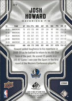 2009-10 SP Game Used #47 Josh Howard Back