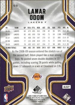 2009-10 SP Game Used #55 Lamar Odom Back