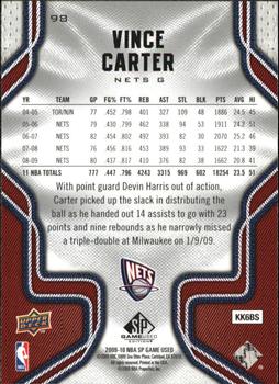 2009-10 SP Game Used #98 Vince Carter Back