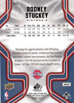 2009-10 SP Game Used #80 Rodney Stuckey Back