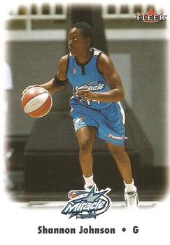 2001 Fleer Hershey WNBA #6 Shannon Johnson Front