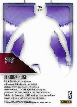 2013-14 Panini Innovation - Purple #14 Derrick Rose Back