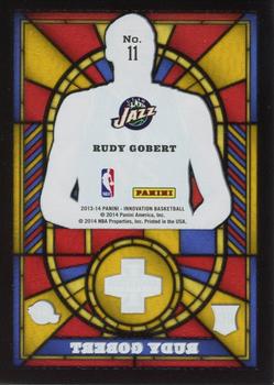 2013-14 Panini Innovation - Rookie Stained Glass Gold #11 Rudy Gobert Back
