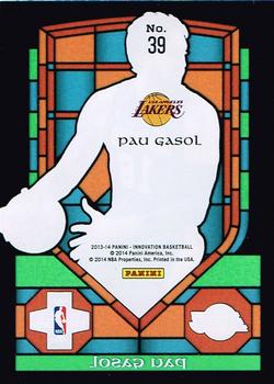 2013-14 Panini Innovation - Stained Glass #39 Pau Gasol Back
