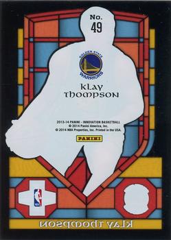 2013-14 Panini Innovation - Stained Glass Gold #49 Klay Thompson Back