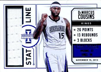 2013-14 Panini Innovation - Stat Line Jerseys #21 DeMarcus Cousins Front