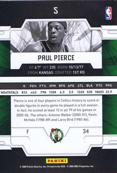 2009-10 Donruss Elite #5 Paul Pierce Back