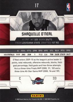 2009-10 Donruss Elite #17 Shaquille O'Neal Back