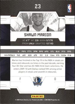 2009-10 Donruss Elite #23 Shawn Marion Back