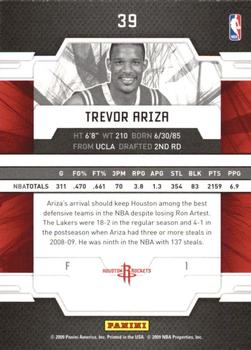2009-10 Donruss Elite #39 Trevor Ariza Back