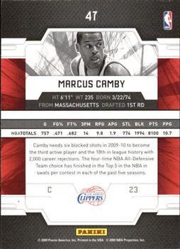 2009-10 Donruss Elite #47 Marcus Camby Back