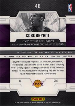 2009-10 Donruss Elite #48 Kobe Bryant Back