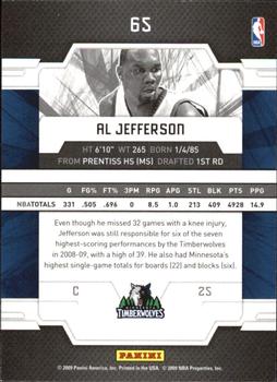 2009-10 Donruss Elite #65 Al Jefferson Back